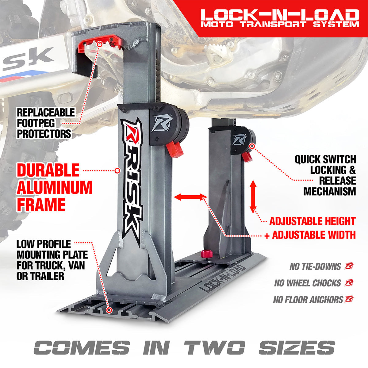 Lock-N-Load Pro - Strapless Moto Transport System-Dirt Bike Transport System-Risk Racing