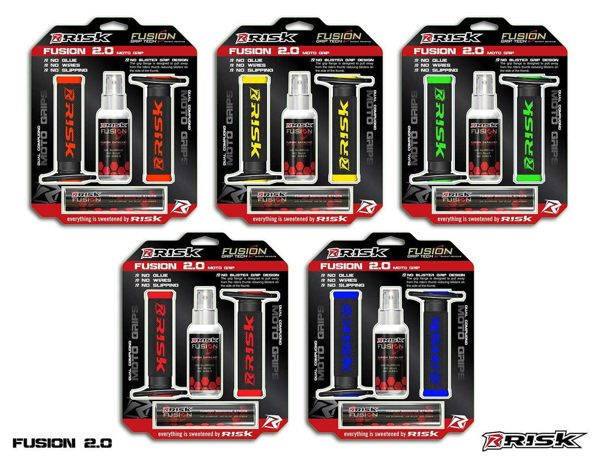 FUSION 2.0 Ergo Moto Grips with Fusion Grip Tech Bonding System