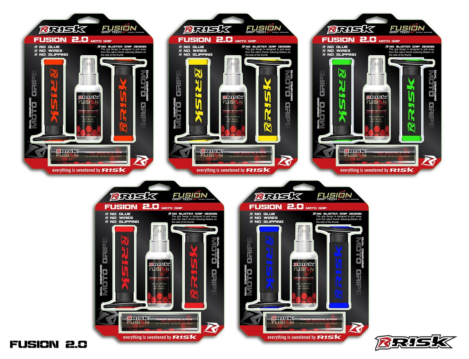 FUSION 2.0 Motocross Grips with Fusion Bonding System