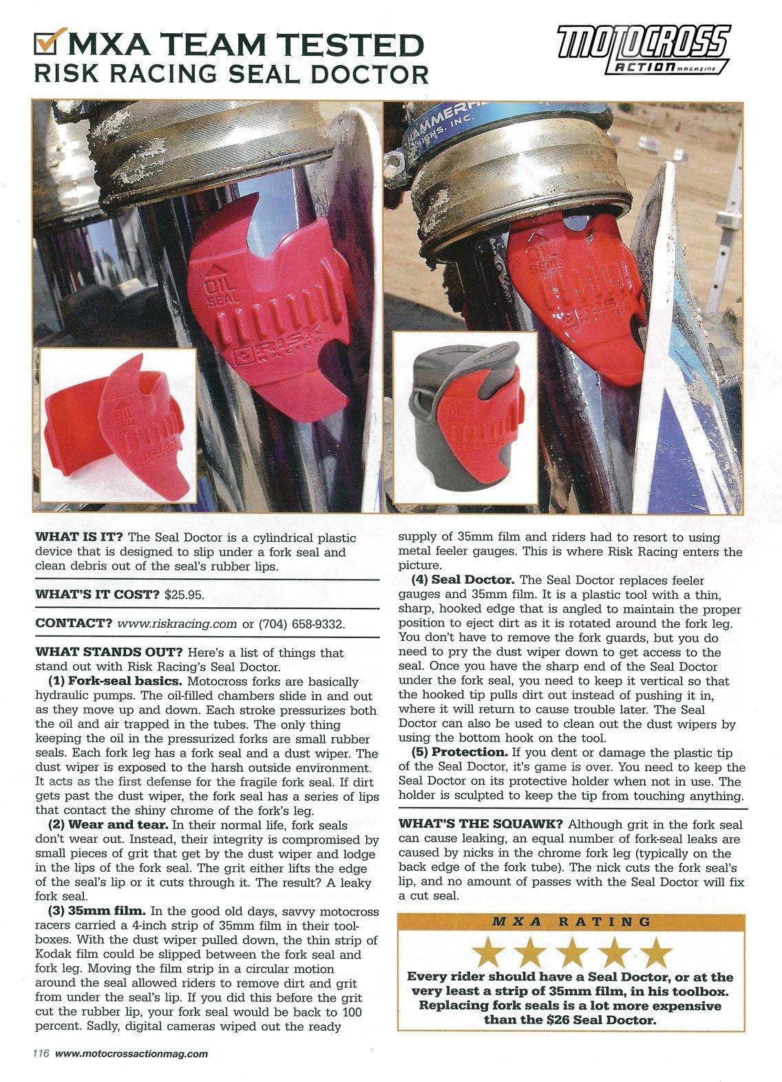 Seal Doctor 5 star review my Motocross Action