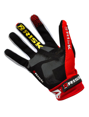 Risk Racing VENTilate V2 Glove - Red/Black - Motocross Riding Gear by Risk Racing - palm view