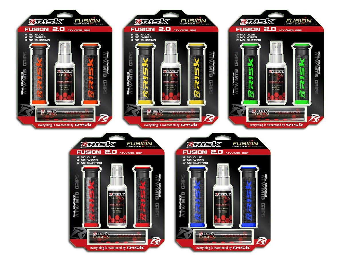 FUSION 2.0 Ergo ATV/MTB Grips with Fusion Grip Tech Bonding System