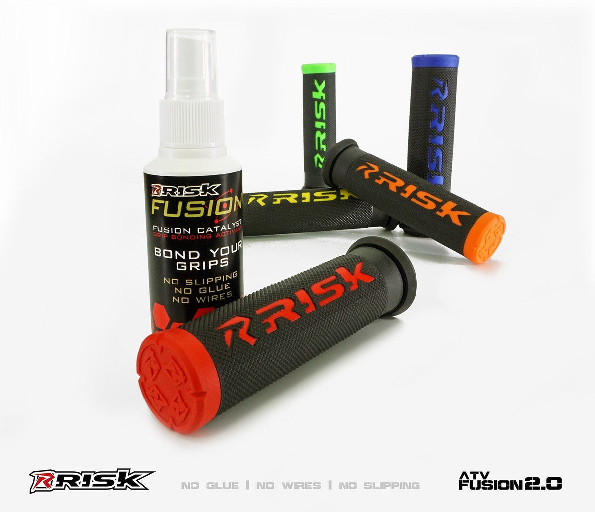 FUSION 2.0 Ergo ATV/MTB Grips with Fusion Grip Tech Bonding System